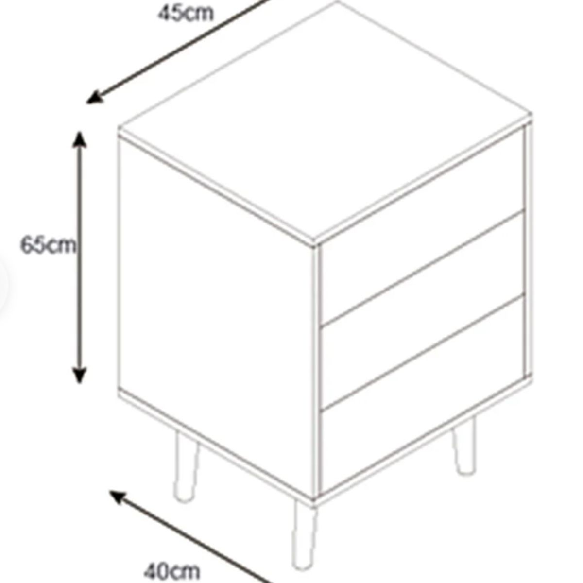 VENTITAS HOME - Velador Alfrodita Rovere y Blanco