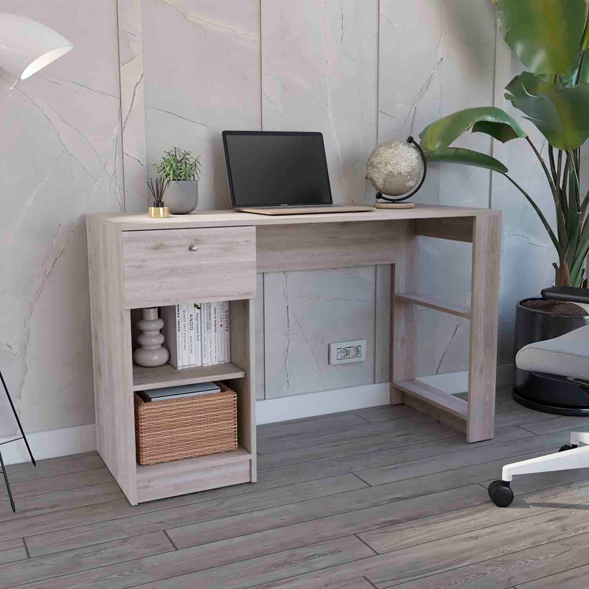 GENERICO - Escritorio 120 Lara Ceniza  - Envío Armado y Melamina 18mm