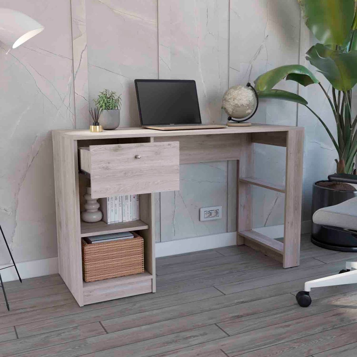 GENERICO - Escritorio 120 Lara Ceniza  - Envío Armado y Melamina 18mm