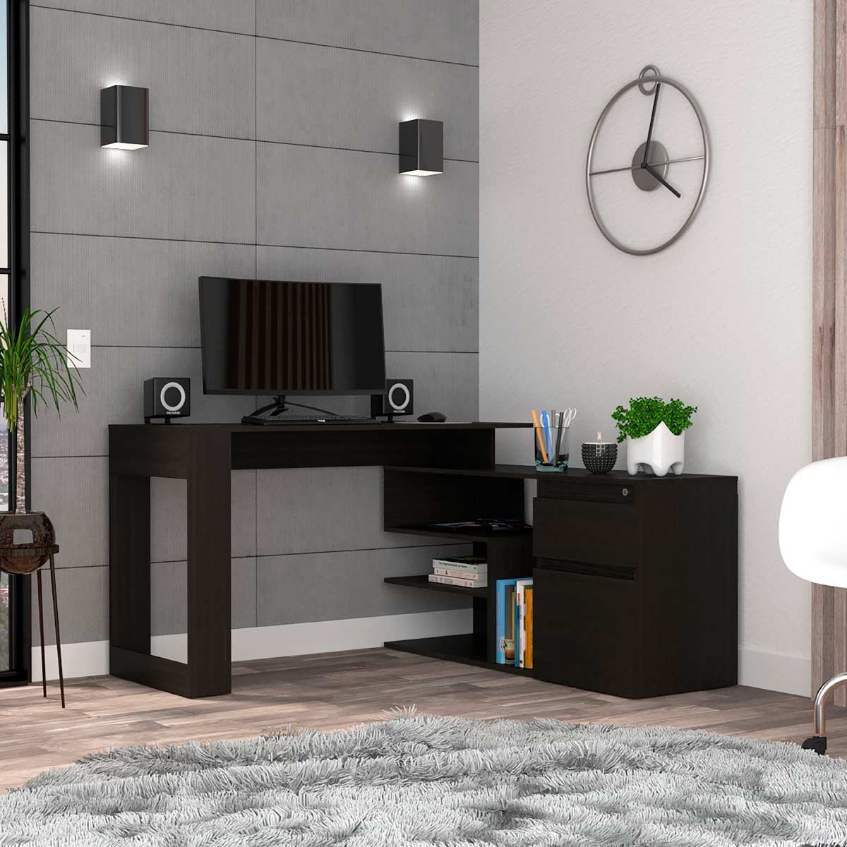 GENERICO - Escritorio Eva  Wengue  - Envío Armado y Melamina 18mm