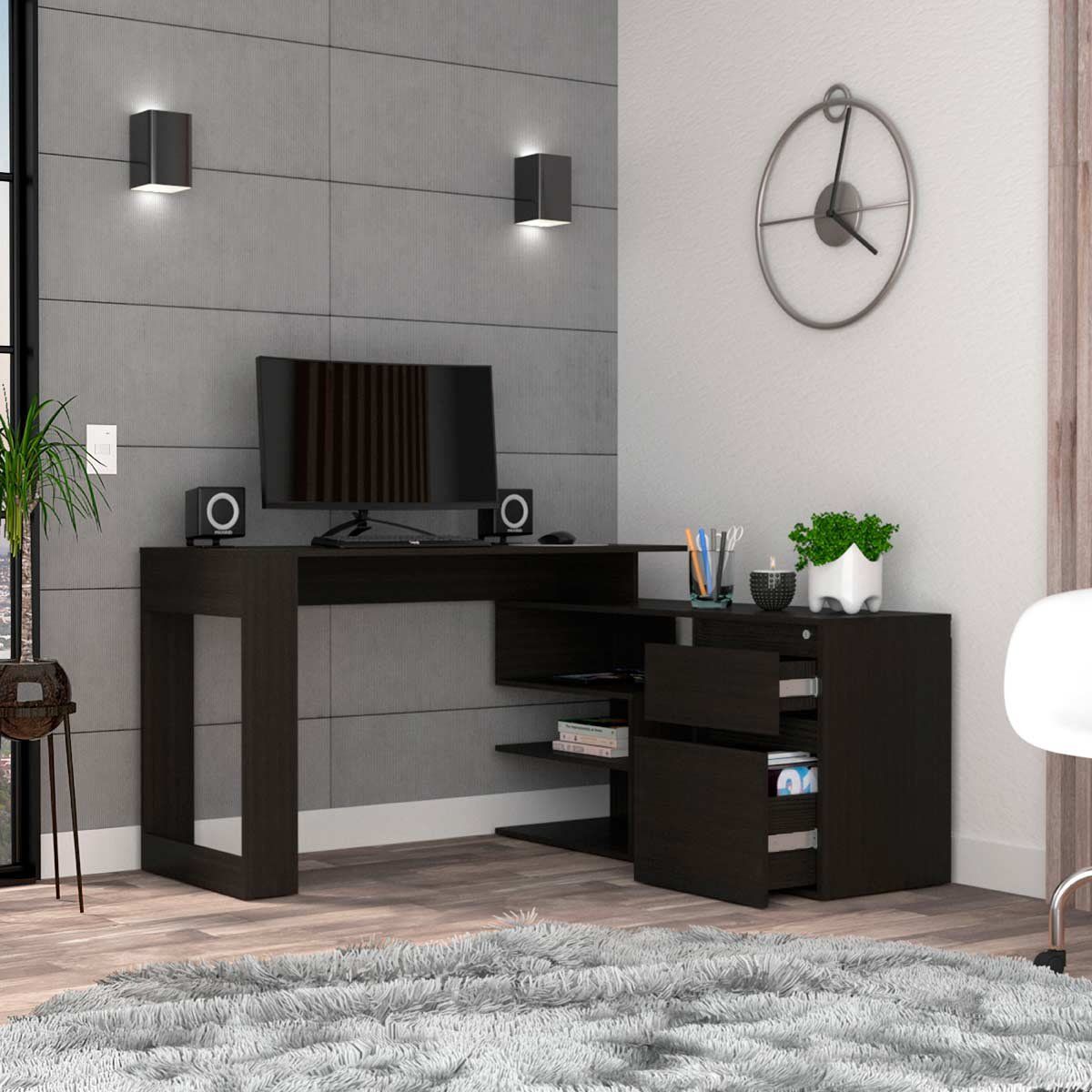 GENERICO - Escritorio Eva  Wengue  - Envío Armado y Melamina 18mm