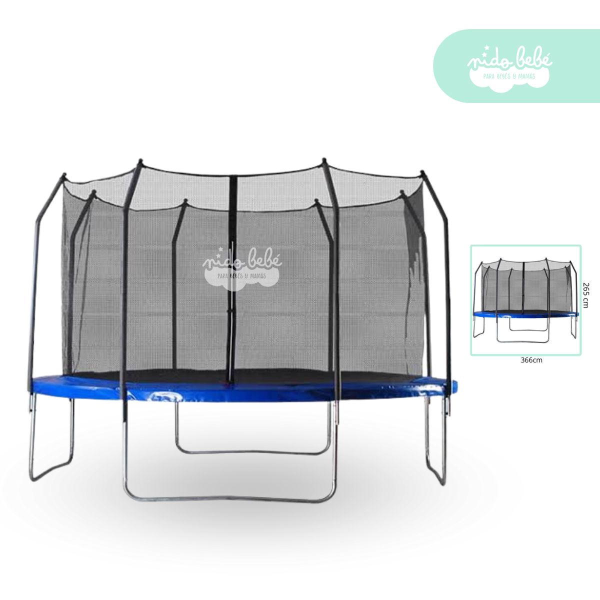 GENERICO - CAMA ELASTICA PARA NIÑOS 366CM X 265CM