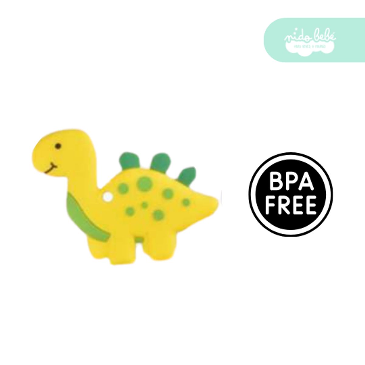 GENERICO - mordedor de silicona dino amarillo