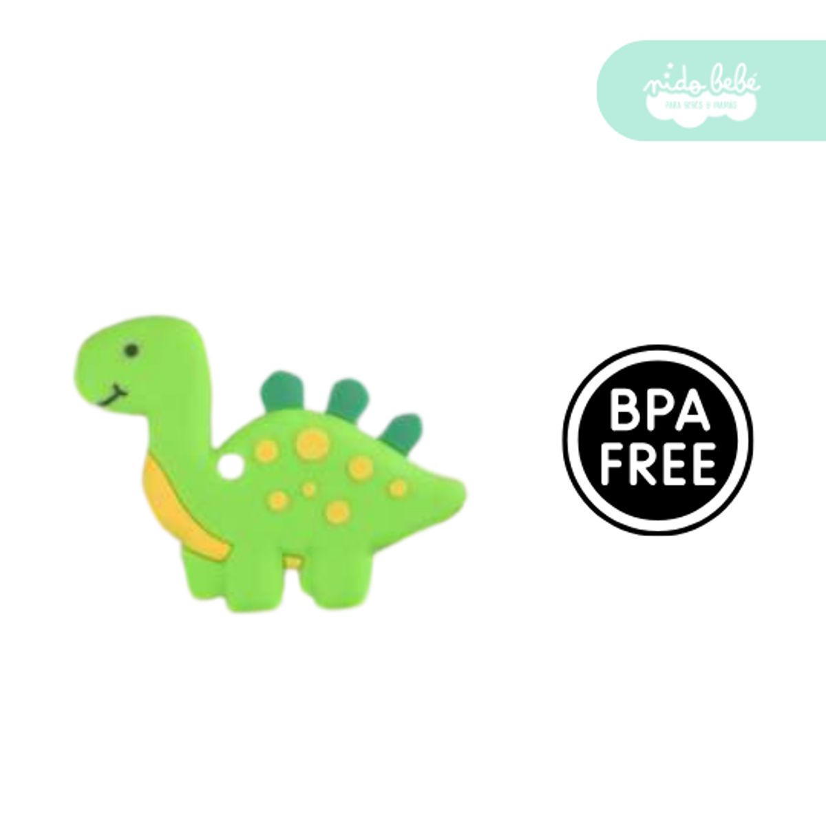 GENERICO - mordedor de silicona dino verde