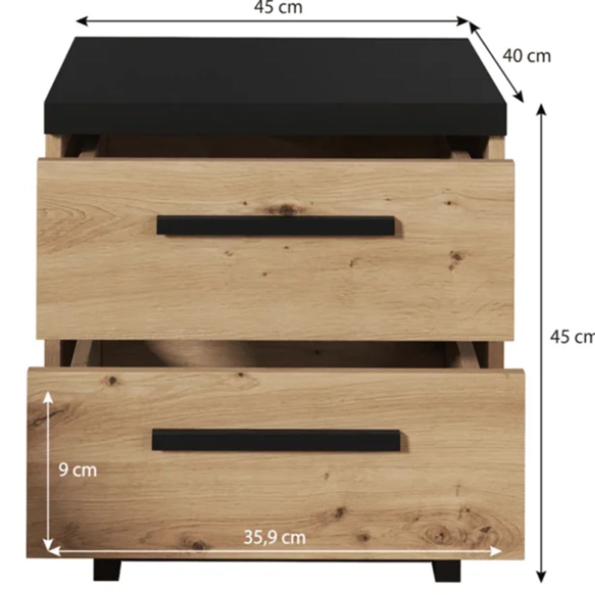 VENTITAS HOME - Velador Radamantis Duna y Negro