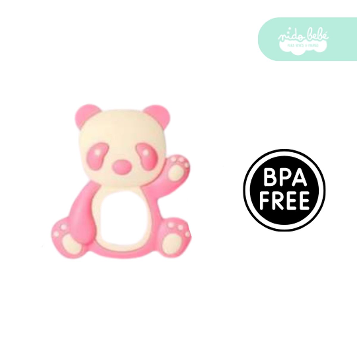 GENERICO - mordedor de silicona para bebé modelo osito pink