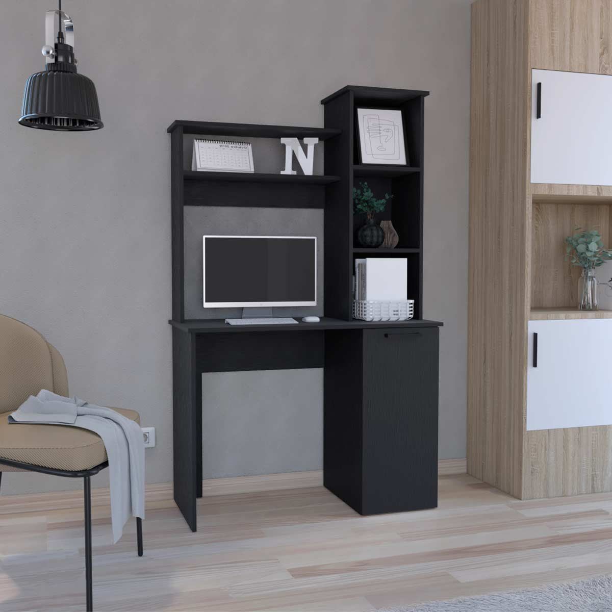 GENERICO - Escritorio Mila  Wengue Oscuro  - Envío Armado y Melamina 18mm