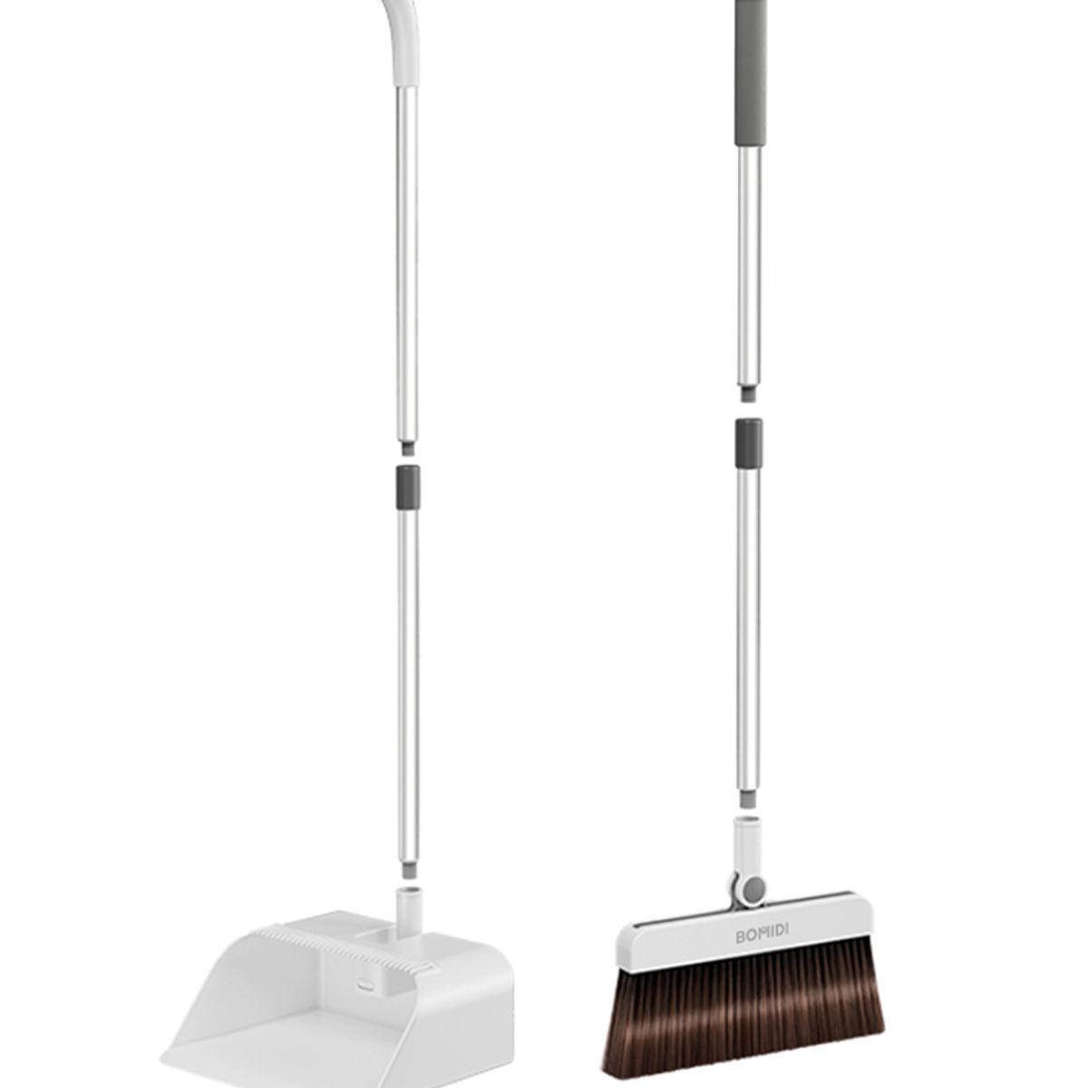 BOMIDI - Juego de Escoba y recogedor 3 en 1 C3 Blanco