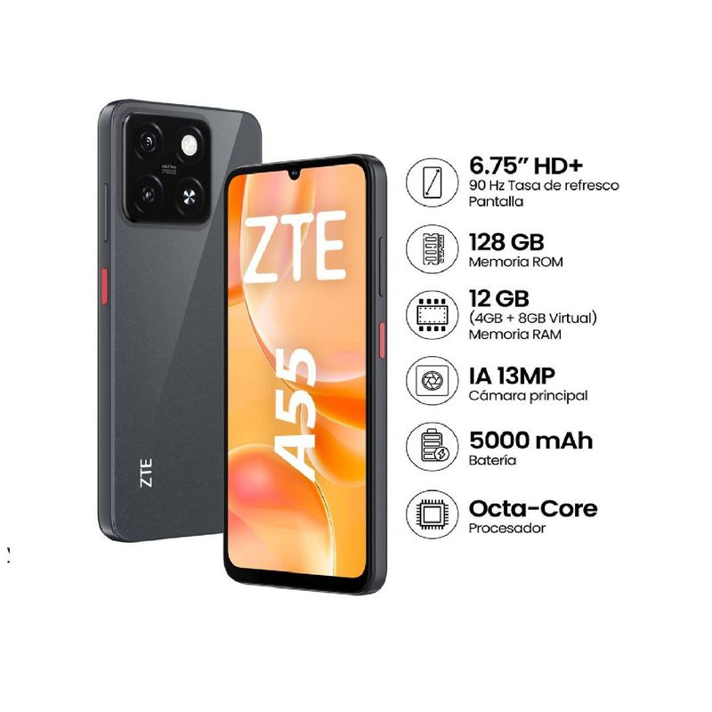 ZTE - ZTE BLADE A55 4RAM 128GB - NEGRO