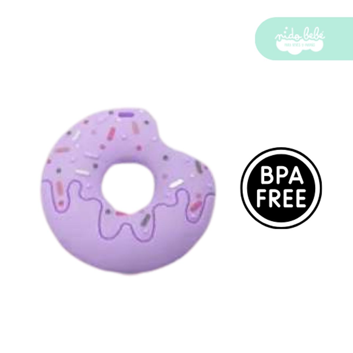 GENERICO - mordedor de silicona para bebé modelo donna purple
