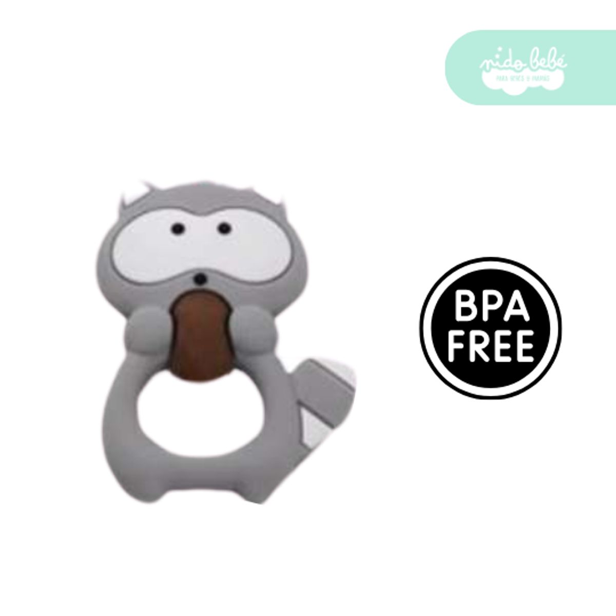 GENERICO - mordedor de silicona para bebé modelo mapache