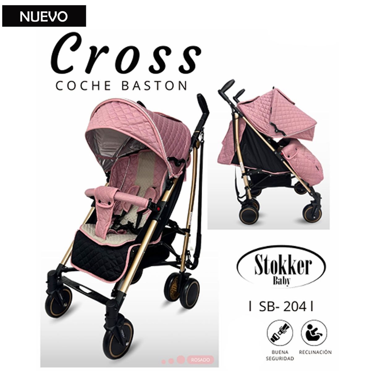 STOKKER BABY - Coche Bastón para Bebe Cross Rosado