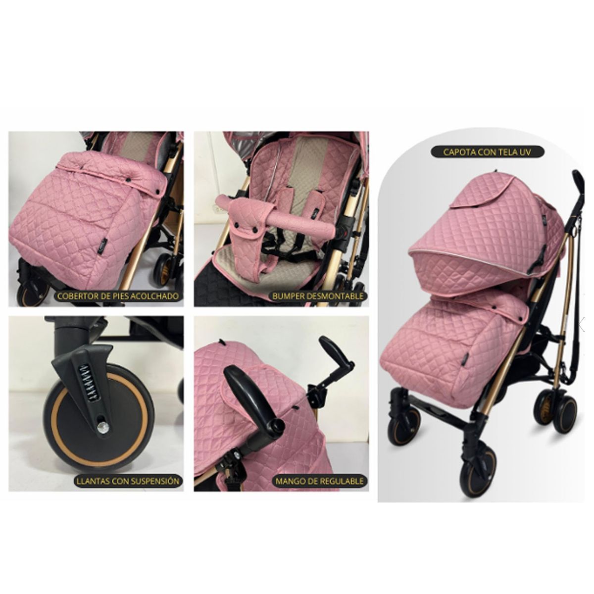 STOKKER BABY - Coche Bastón para Bebe Cross Rosado
