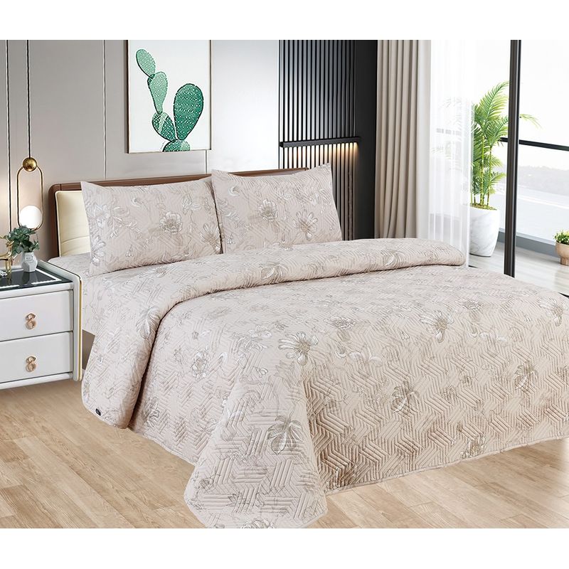 CASATEX - Cubrecama y Juego de Sábanas 2 Plz 100% Algodón - 5 Piezas