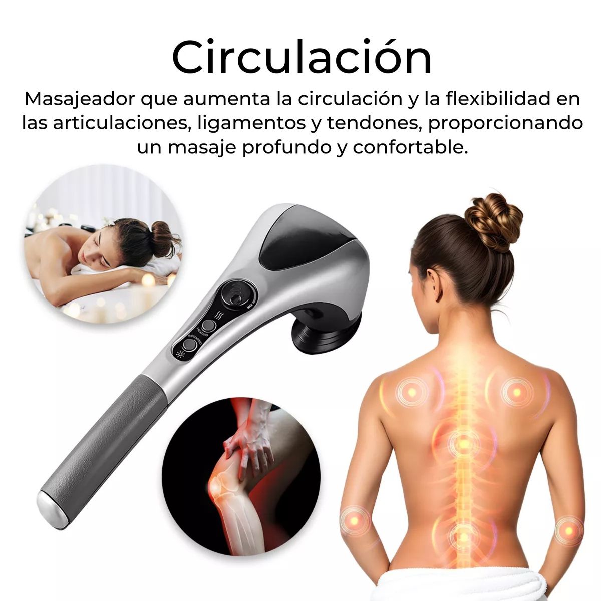 VICTORIA - Masajeador Corporal Eléctrico Con Doble Cabezal Infrarrojo