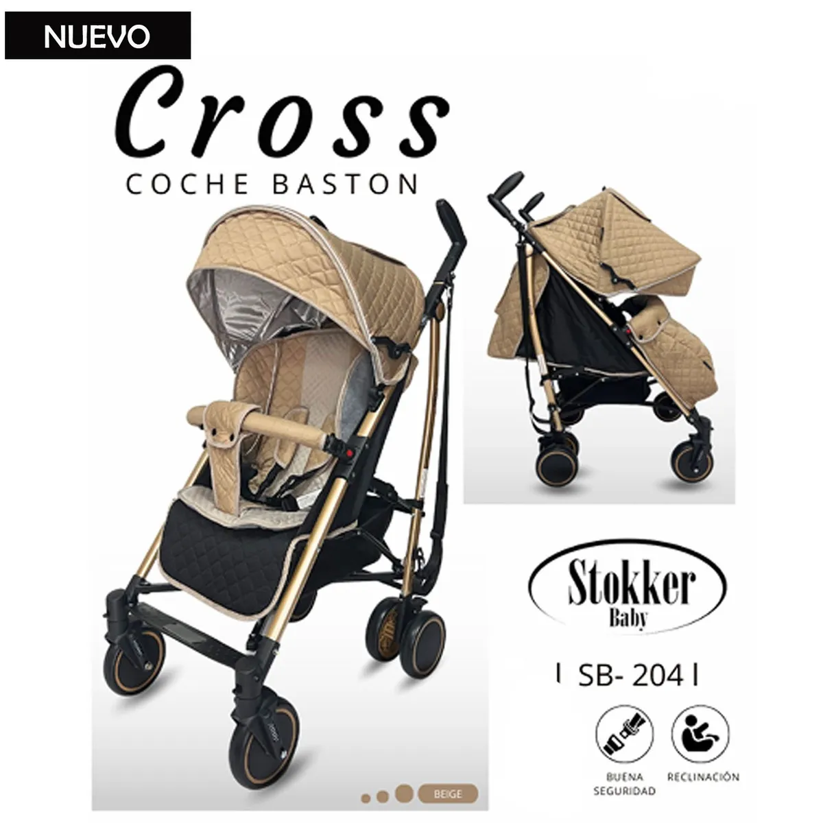 STOKKER BABY - Coche Bastón para Bebe Cross Beige