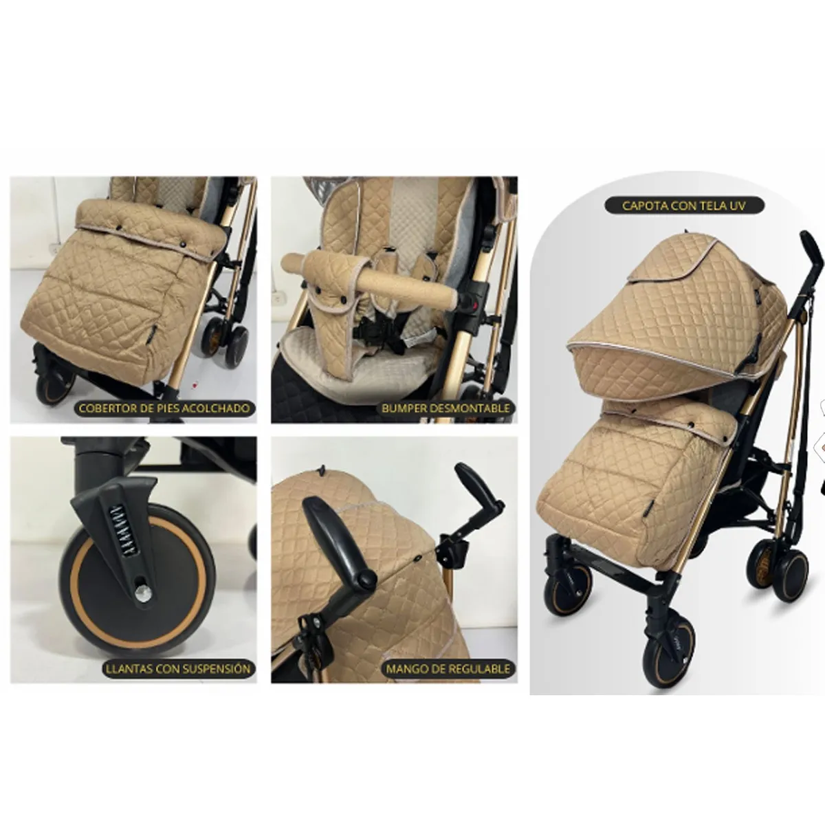 STOKKER BABY - Coche Bastón para Bebe Cross Beige