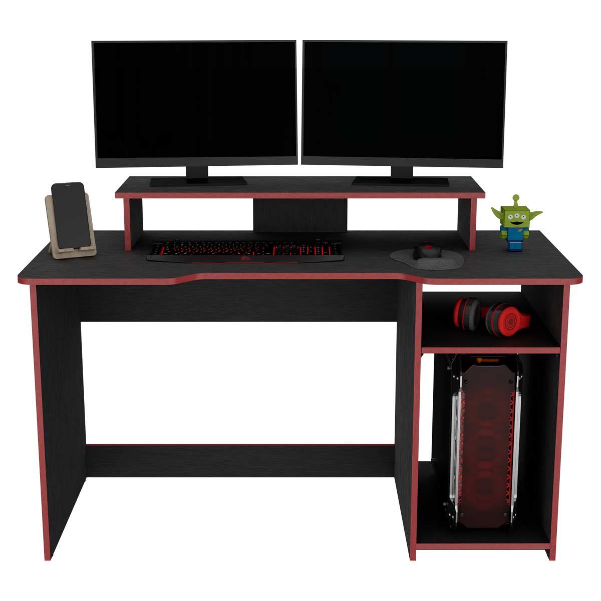 GENERICO - Escritorio Gamer Vortex  Wengue - Envío Armado y Melamina 18mm