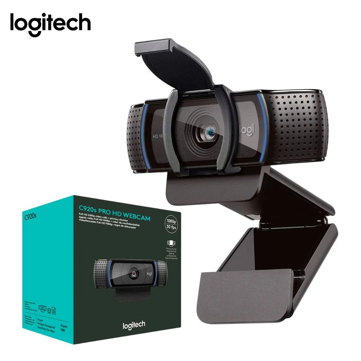 LOGITECH - CÁMARA LOGITECH C920S - Cámara Web Full HD 1080p