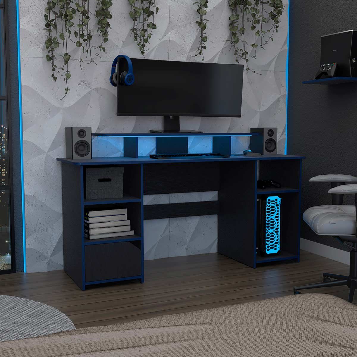 GENERICO - Escritorio Gamer Titan X  Wengue - Envío Armado y Melamina 18mm