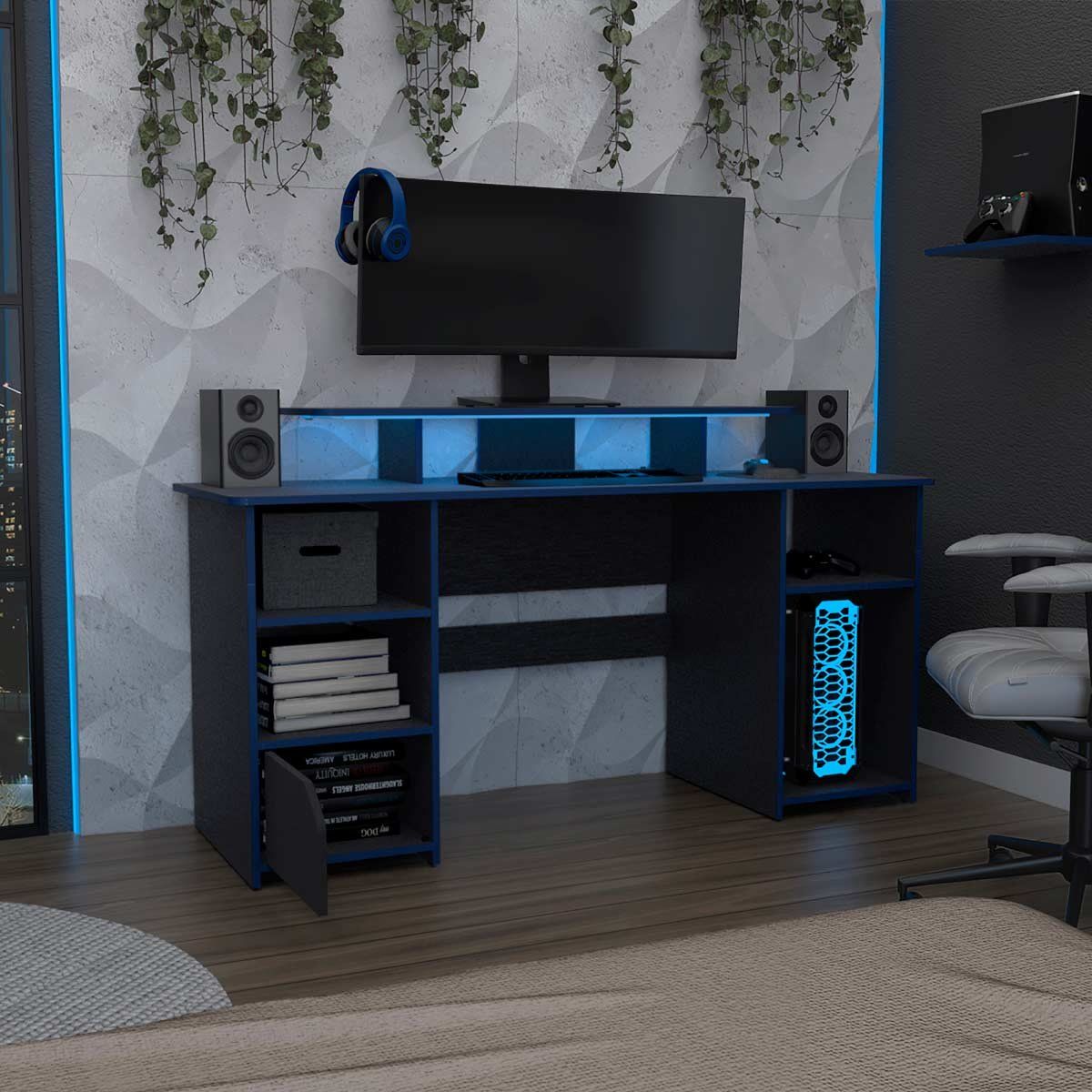 GENERICO - Escritorio Gamer Titan X  Wengue - Envío Armado y Melamina 18mm