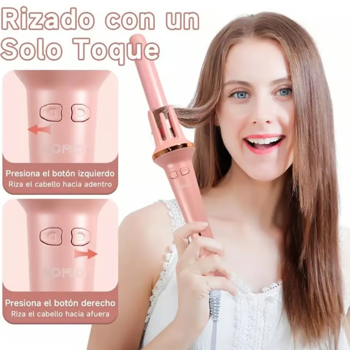 BOMIDI - RIZADOR DE CABELLO BOMIDI ROSA