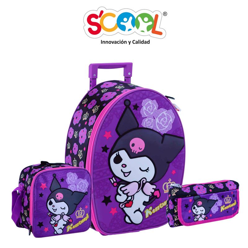 SCOOL - SET MALETA GRANDE EVA 3D KUROMI 804452