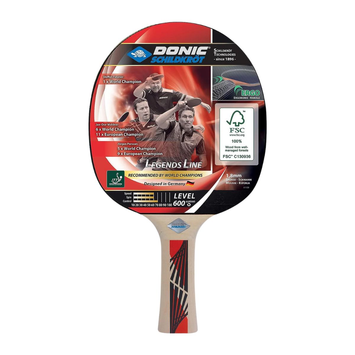 Donic - Paleta para ping pong legends 600 fs