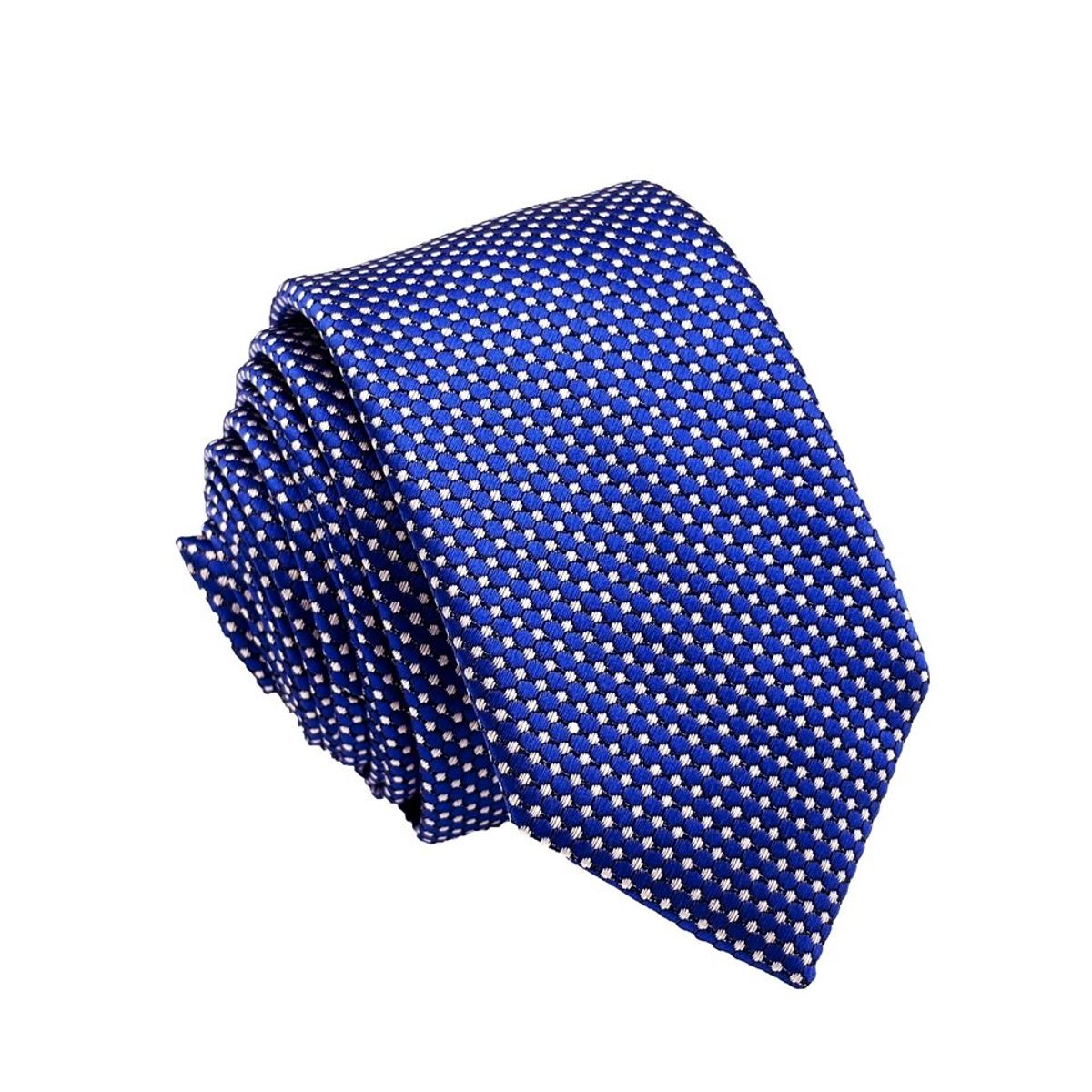 CHRISTIAN ARMAND - CORBATA SLIM FIT ESTAMPADO DE PUNTOS COLOR AZUL ELECTRICO