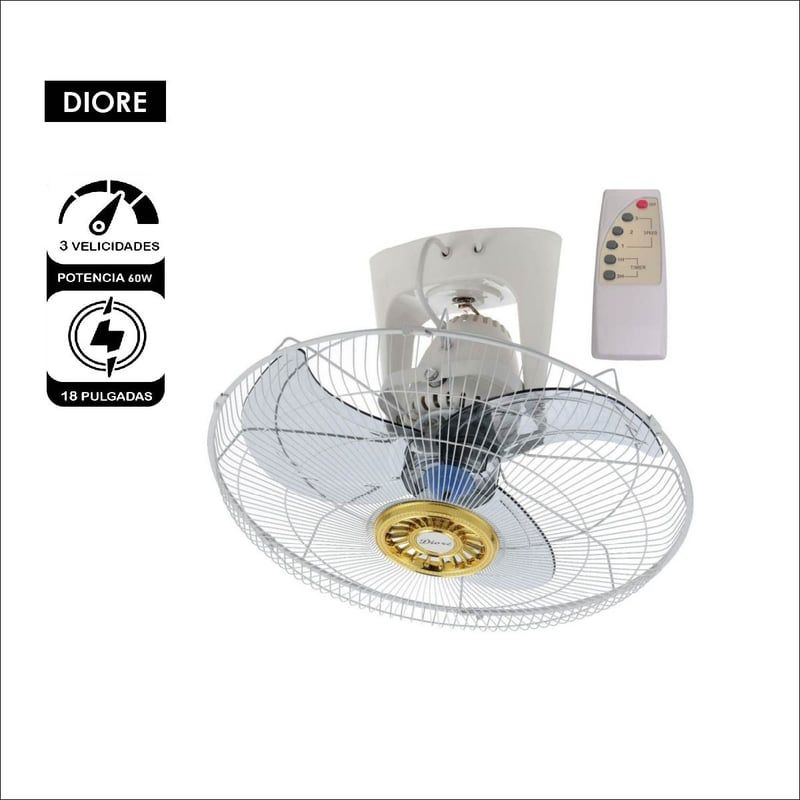 DIORE - Ventilador de Techo 18 Con Control Dioré