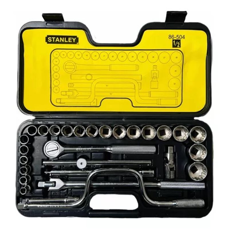 STANLEY - JUEGO DE DADOS EN MILIMETRICOS X 29 PCS DE 1/2"