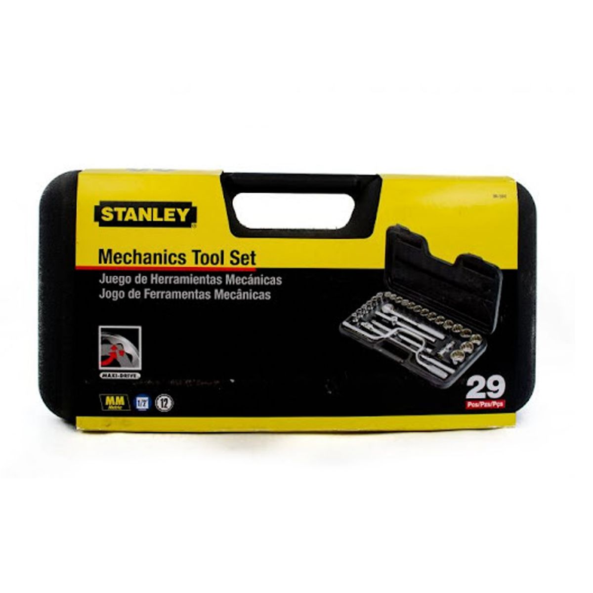 STANLEY - JUEGO DE DADOS EN MILIMETRICOS X 29 PCS DE 1/2"