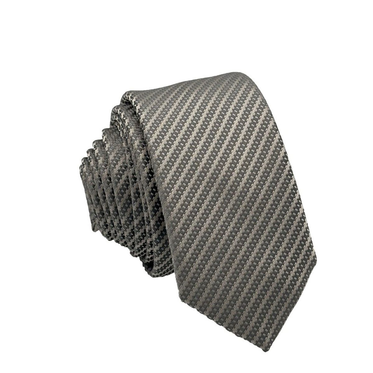 CHRISTIAN ARMAND - CORBATA SLIM FIT ESTILO DIAGONALES COLOR GRIS