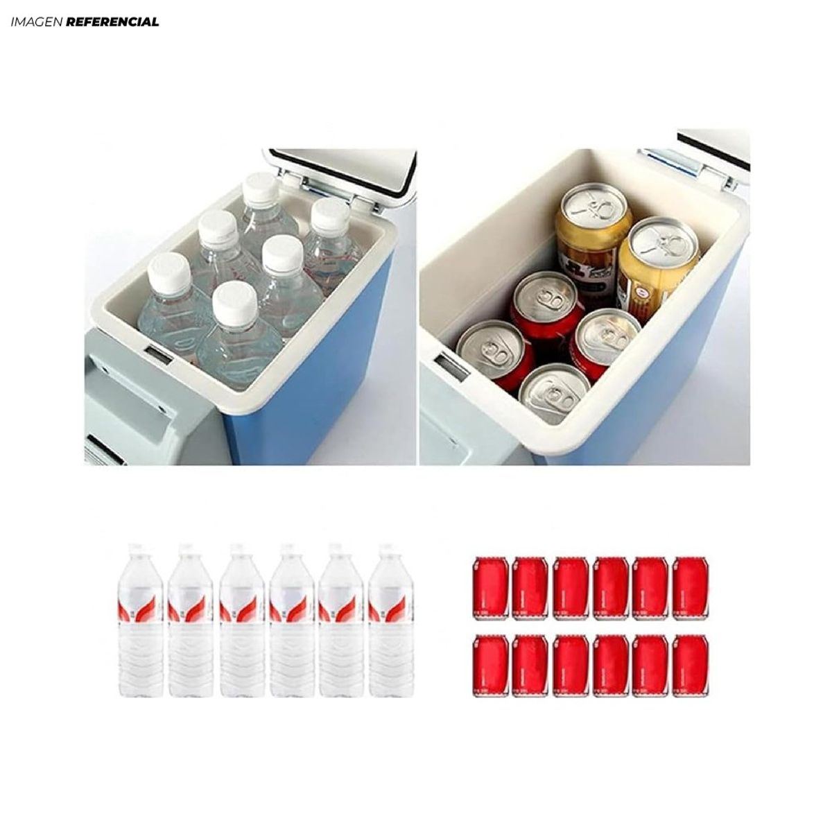 GENERICO - Mini Cooler Para Auto Portátil Para Frutas y Bebidas 75 L