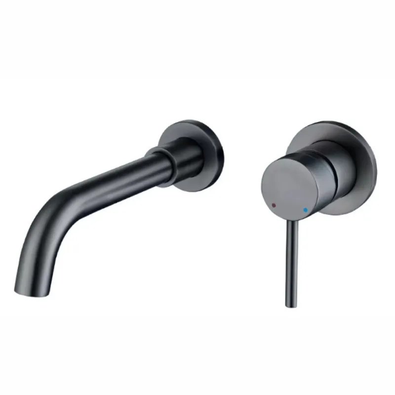 FRATELLI - MEZCLADORA MONOCOMANDO DE LAVATORIO A LA PARED GRIS 0030050421