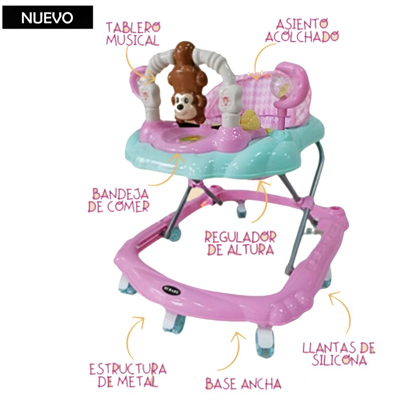 GENERICO - Andador Para Bebé Musical Monito LV