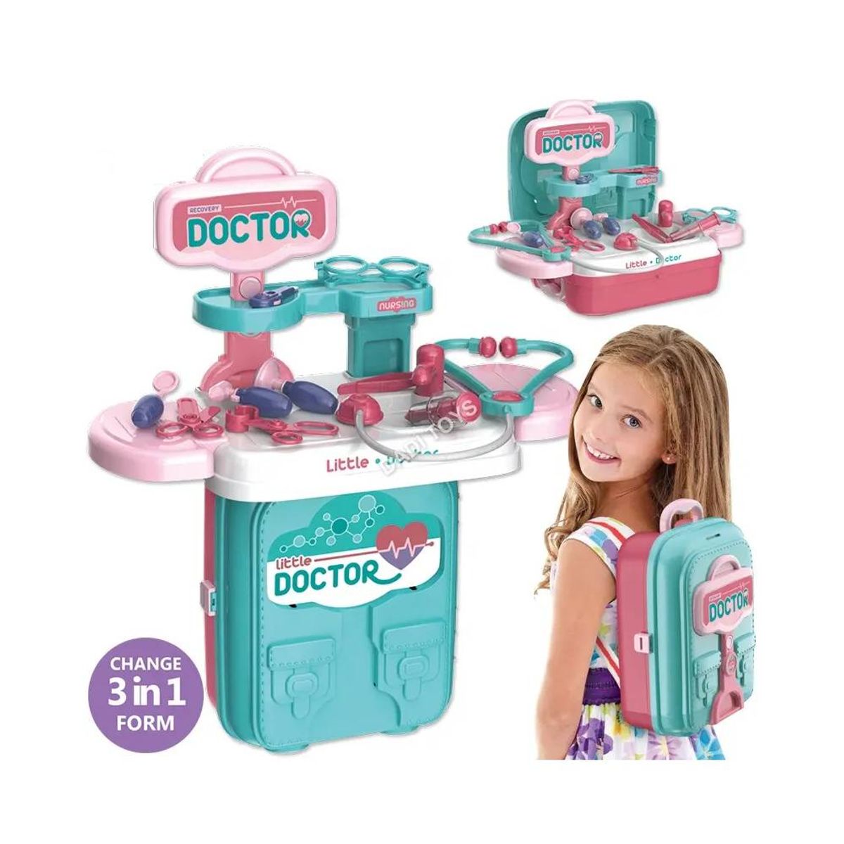 GENERICO - Set doctor en mochila 3 en 1