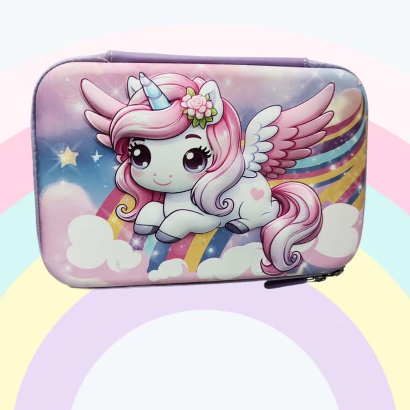 GENERICO - CARTUCHERA ORGANIZADOR NECESER ESTUCHE GRANDE 3D ESCOLAR DISEÑOS PARA NIÑAS KAWAII