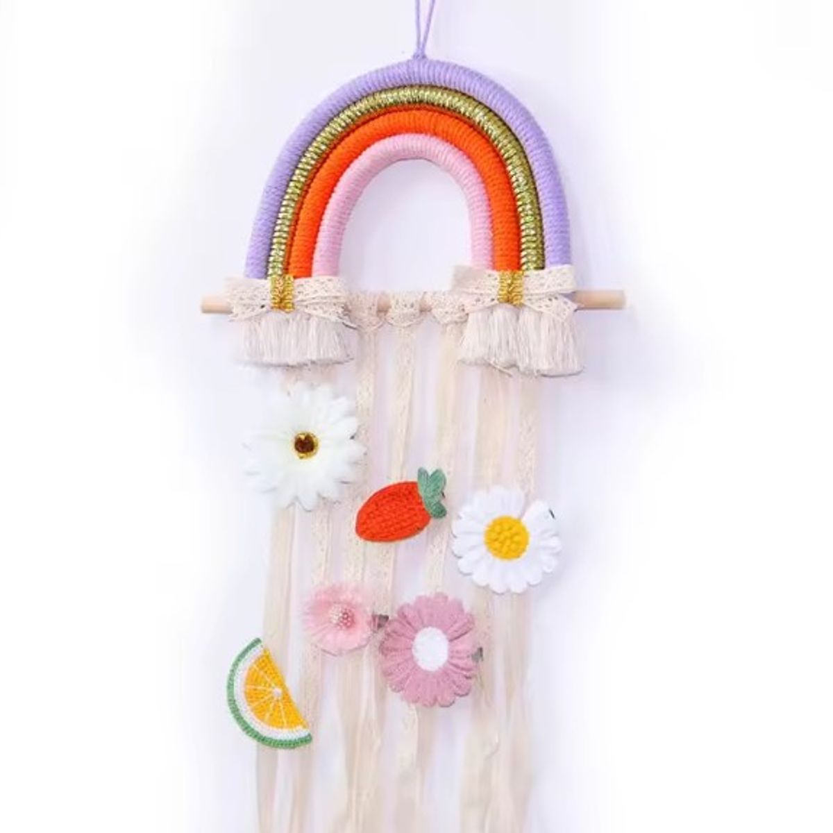 GENERICO - Organizador de lazos y ganchos para niña lila