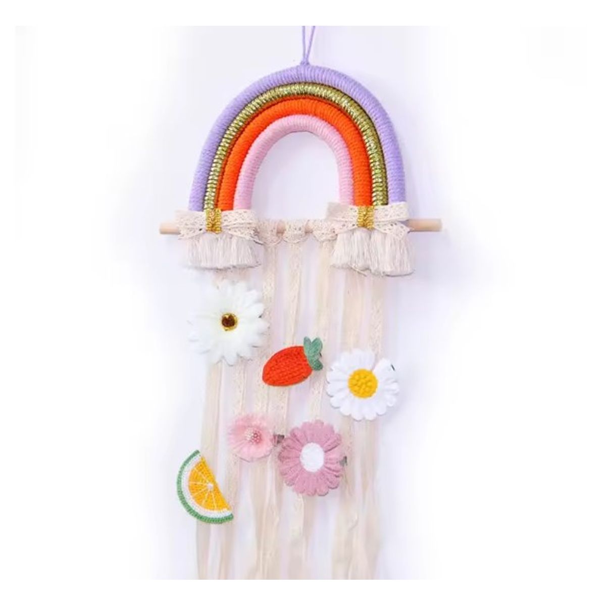 GENERICO - Organizador de lazos y ganchos para niña lila