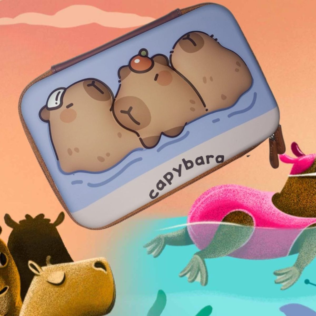 GENERICO - CARTUCHERA GRANDE 3D ESTUCHE ESCOLAR PARA NIÑOS KAWAII