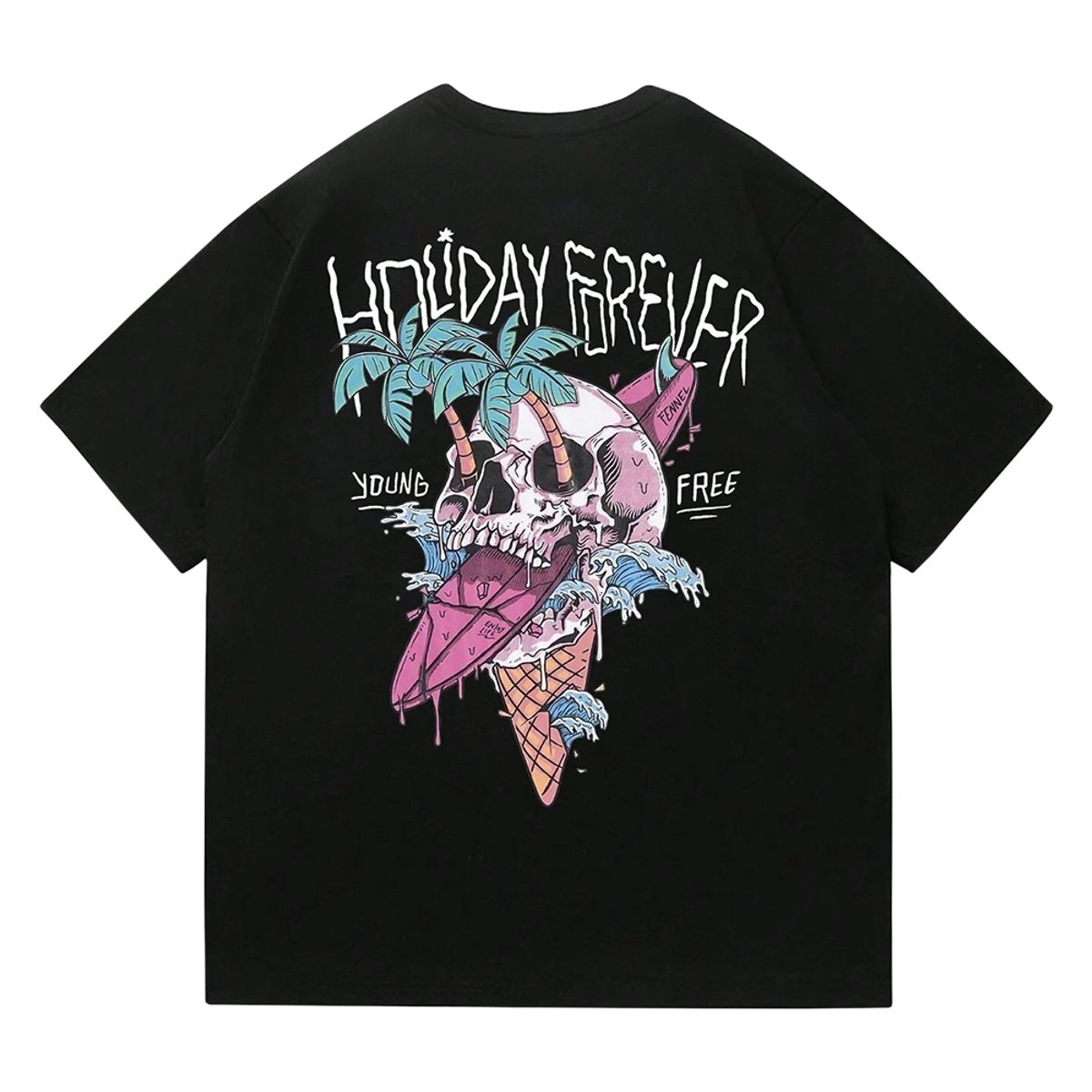 YANSUS - Polo Hombre Yansus Negro Estampado Holiday