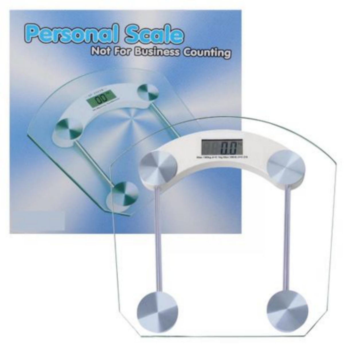 GENERICO - Balanza Digital Bluetooth capacidad 180 kg transparente