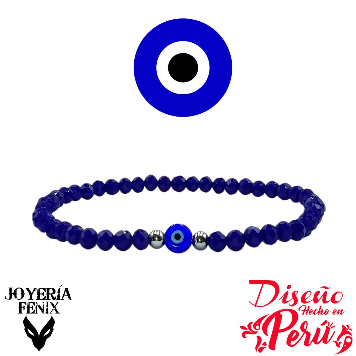 JOYERIA FENIX - Pulsera Ojo Turco Elástico - Joyería Fénix