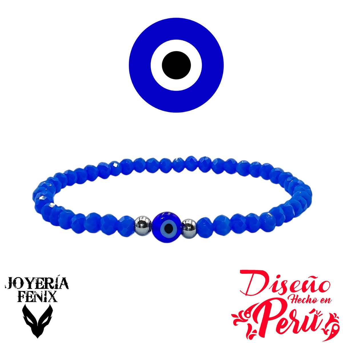 JOYERIA FENIX - Pulsera Ojo Turco Elástico - Joyería Fénix