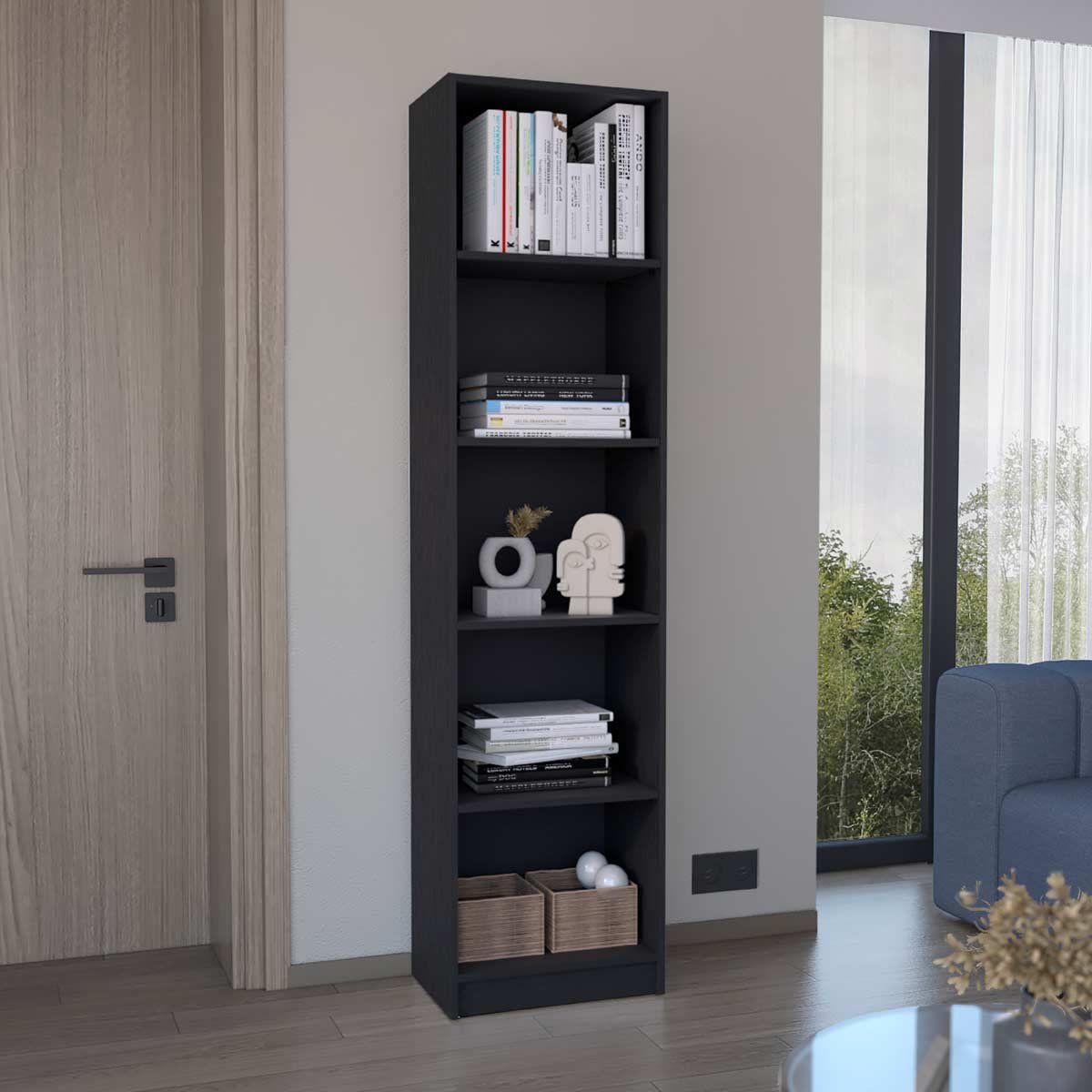 GENERICO - Estanteria Norlan E2  Wengue Oscuro  - Envío Armado y Melamina 18mm