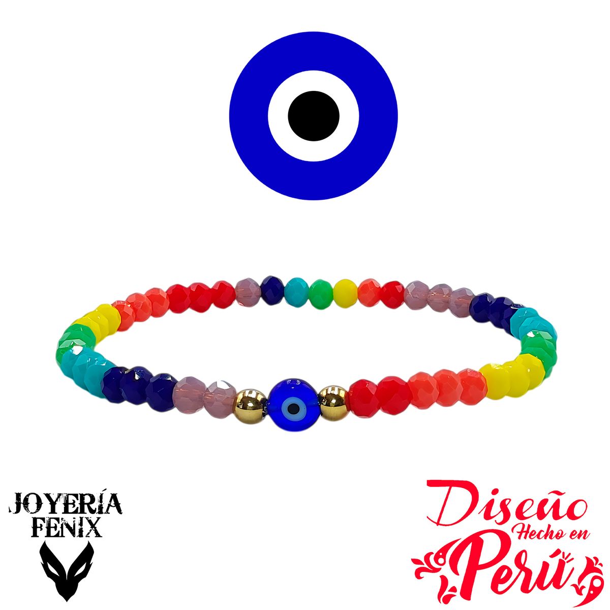 JOYERIA FENIX - Pulsera Ojo Turco Elástico - Joyería Fénix