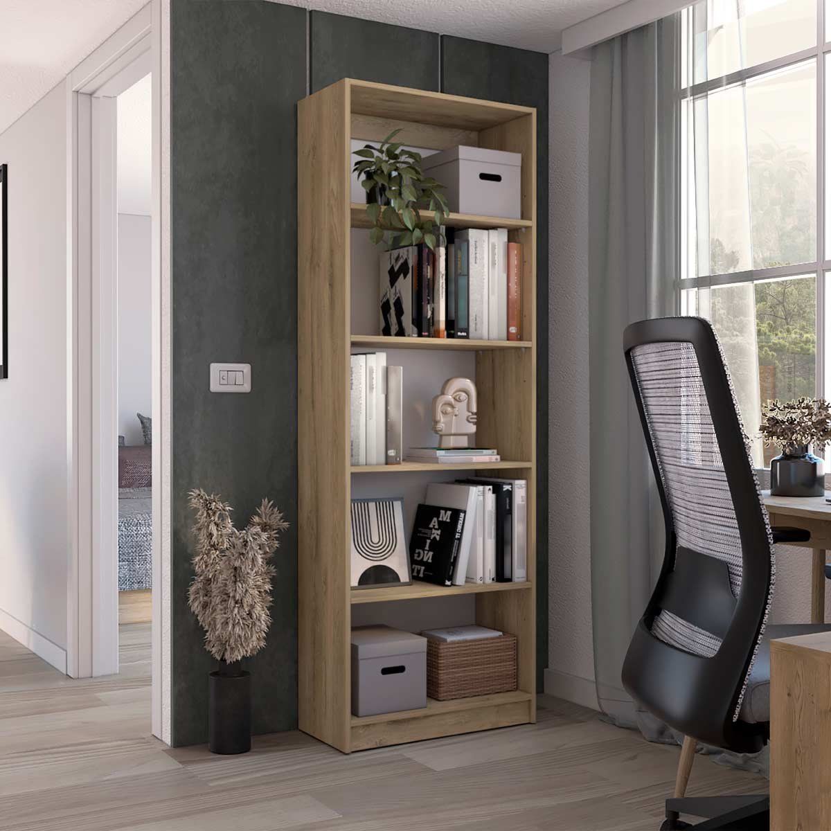 GENERICO - Estanteria Norlan E3  Macadamia  - Envío Armado y Melamina 18mm