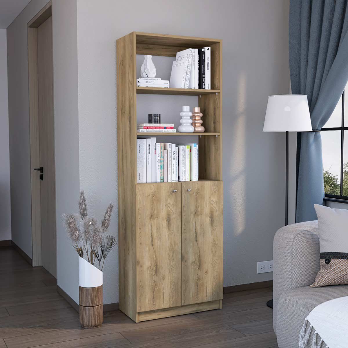 GENERICO - Estanteria Norlan E4   Macadamia - Envío Armado y Melamina 18mm