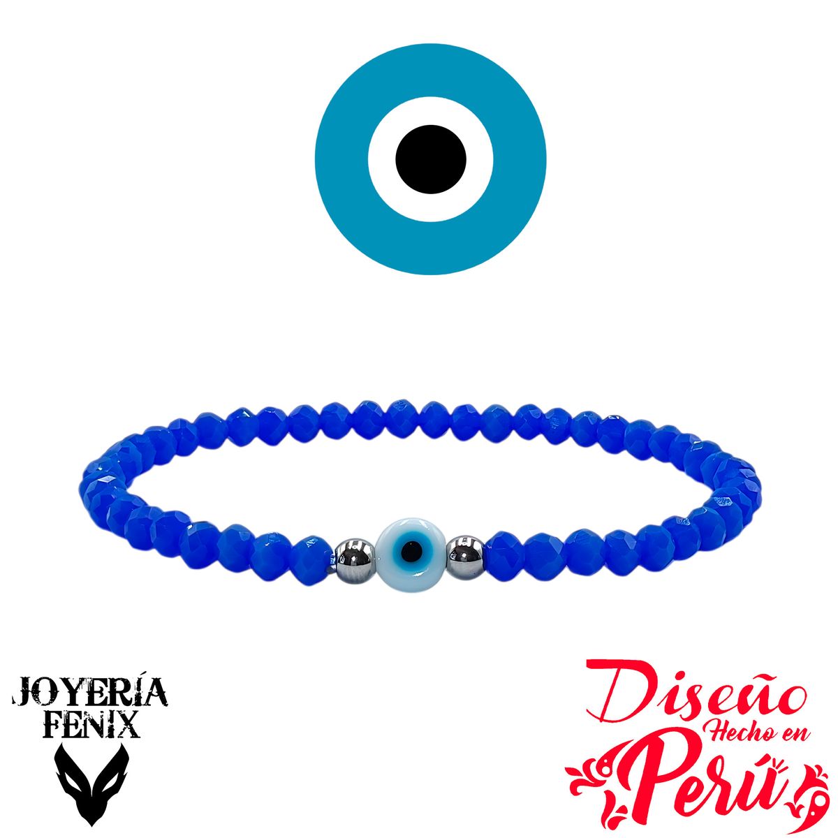 JOYERIA FENIX - Pulsera Ojo Turco Elástico - Joyería Fénix
